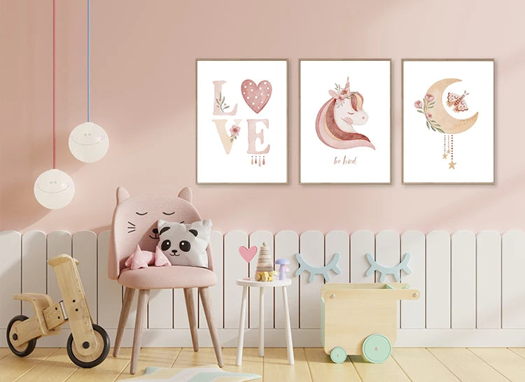 Nursery Wall Art Children's Prints Cartoon Bear Forklift Excavator Car Mud Truck Poster For Kids Room Baby Decor Canvas Painting