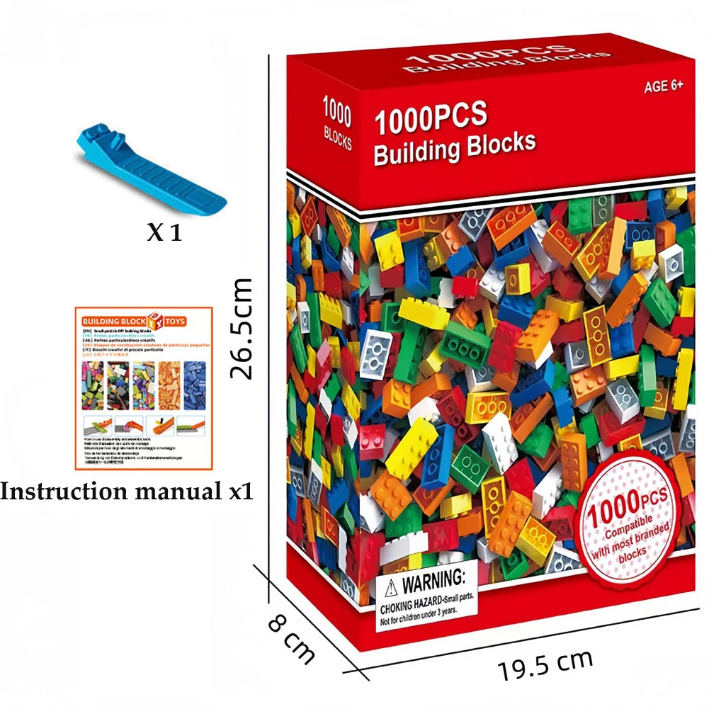 1000 DIY creative building blocks bulk set Urban Classic building blocks Assembled birthday gift children's educational toys