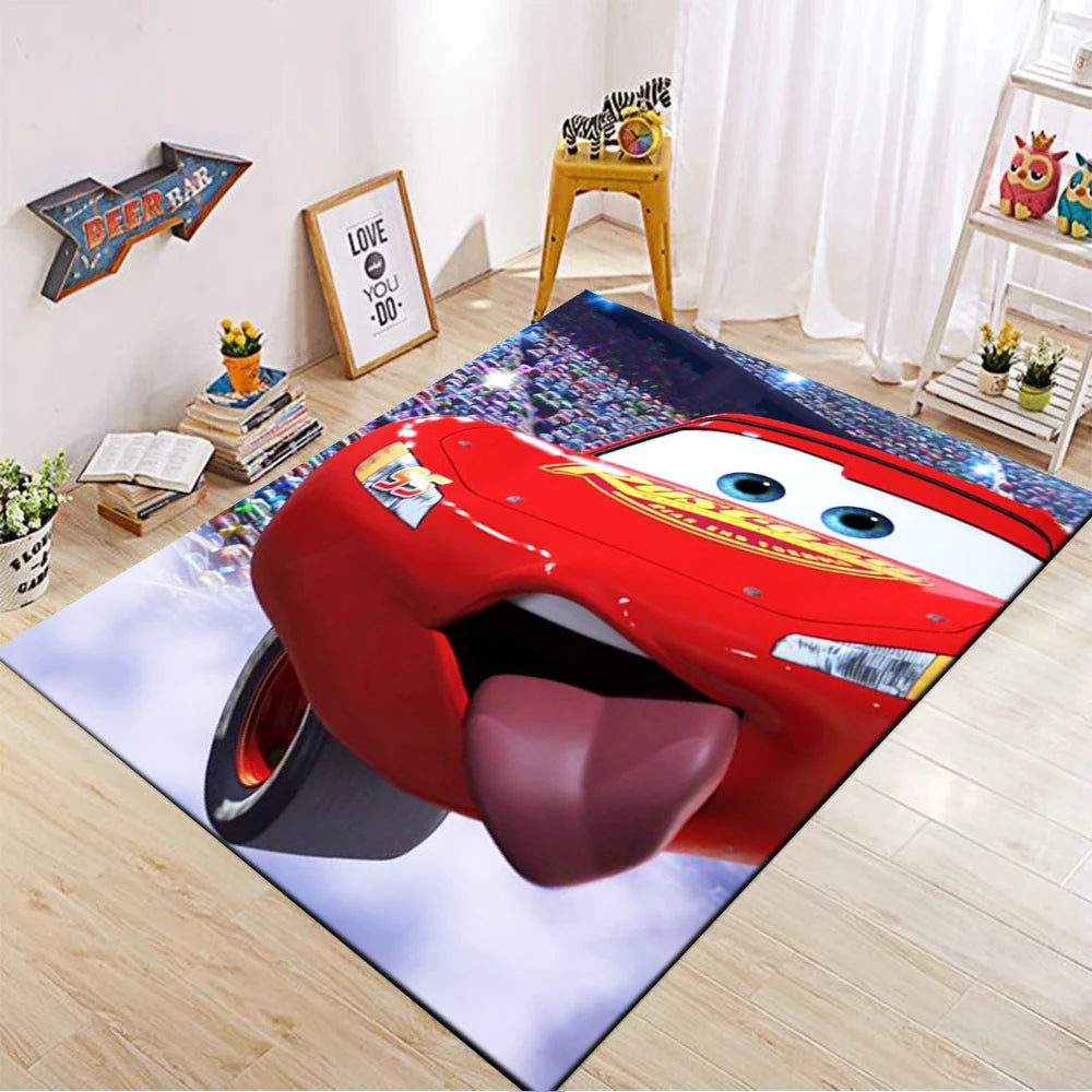 1PC Disney Cars Lightning Mcqueen Printed Carpet Rugs For Living Room Bedroom Bedside Bathroom Floor Mat Kids Room Non-slip Mat