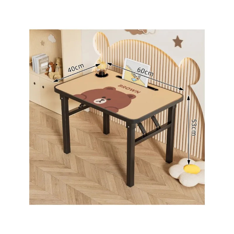 Desk simple household writing table children's homework desk chair set folding simple study table