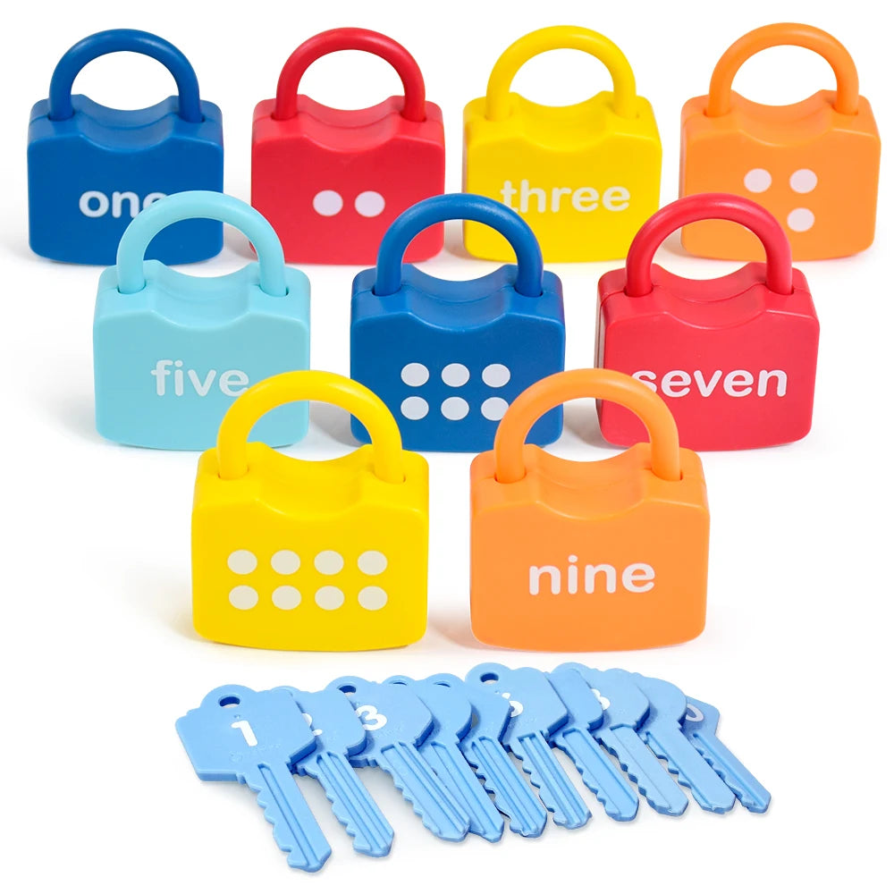Early Education Alphabet Number Unlocking Game Key Fine Action Children Training Baby Abilities Puzzle Toy Gift