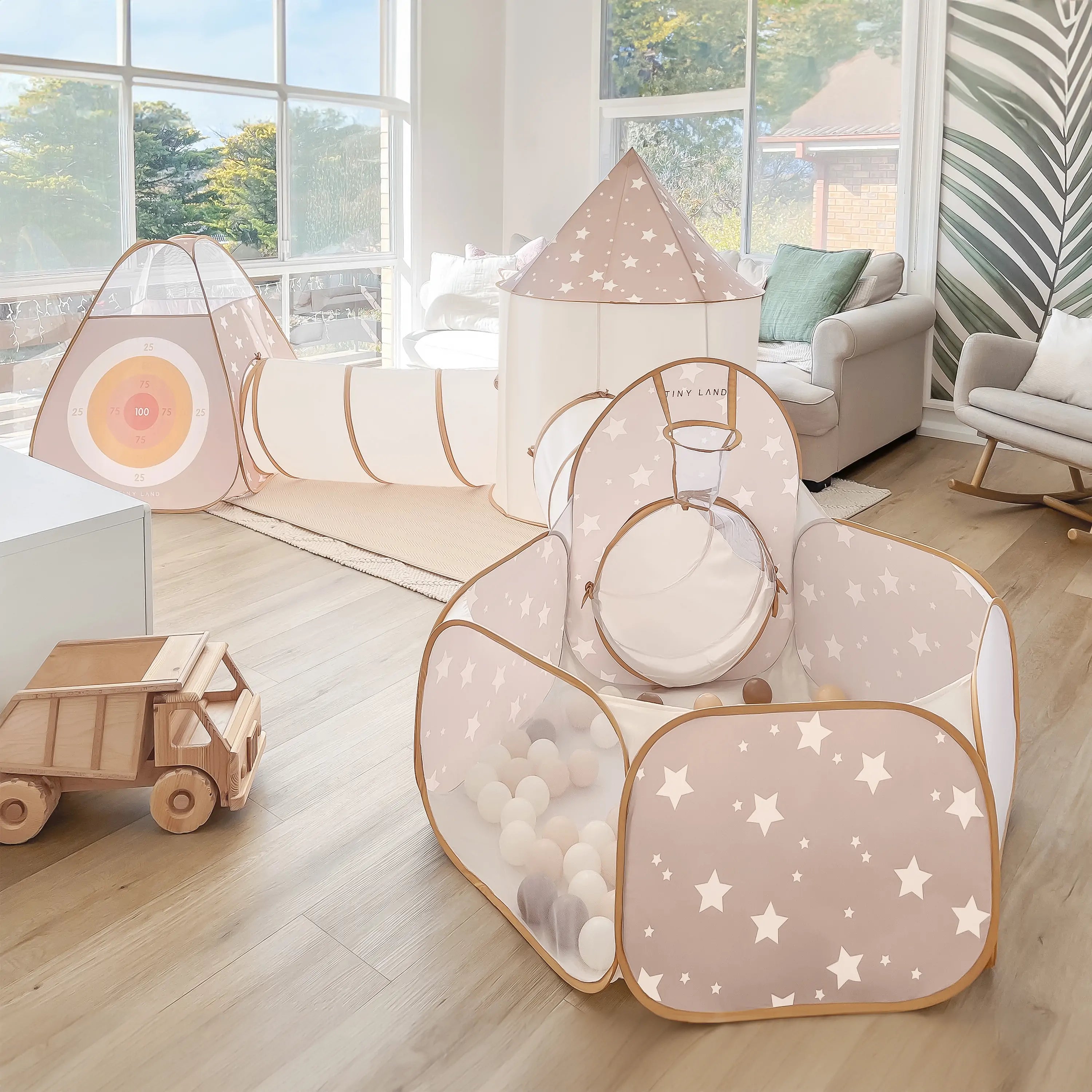 Tiny Land Foldable 5-in-1 Kids Play Tunnel — No Balls Included