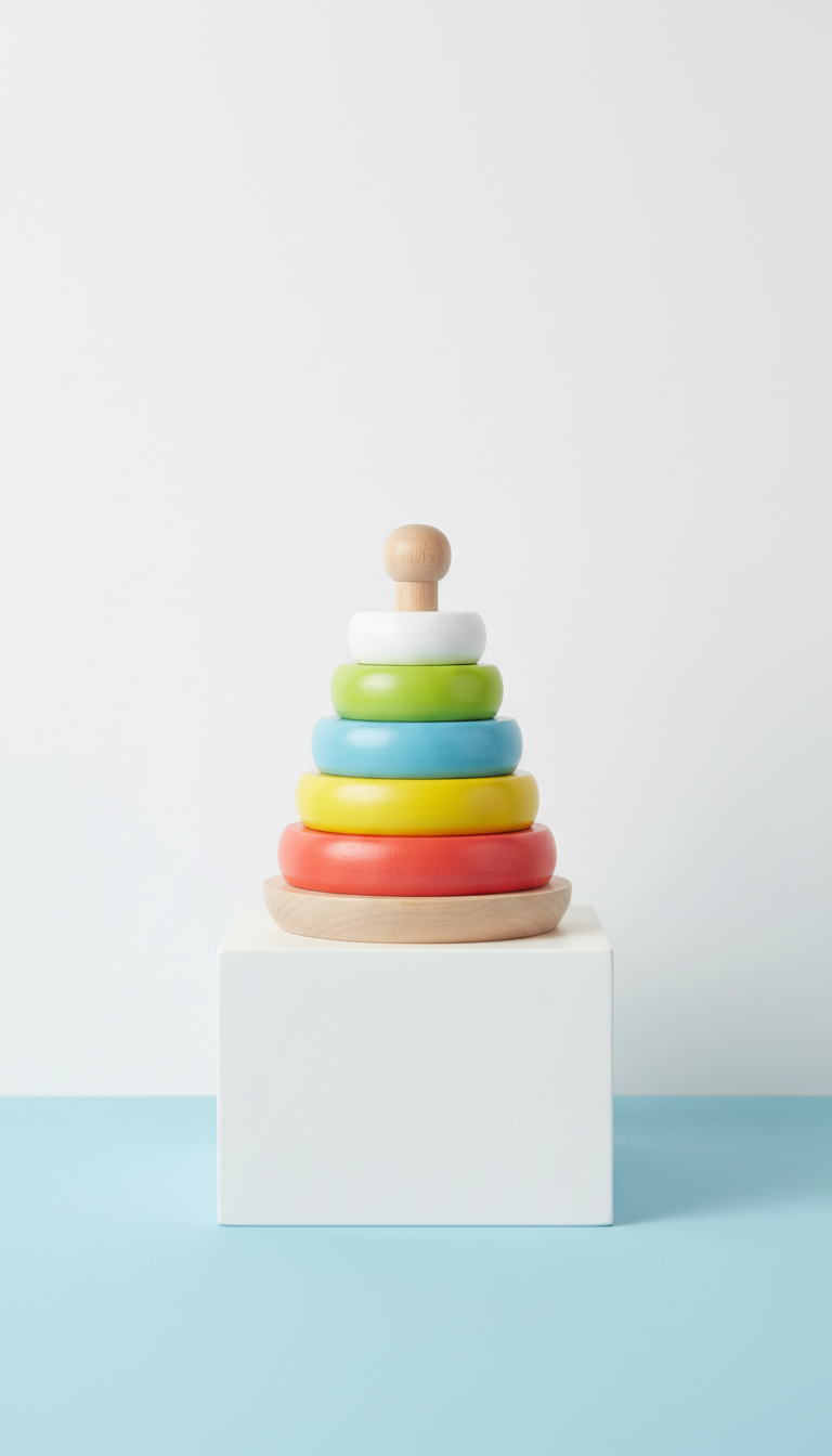 Wooden Stacking Toy Rainbow Set