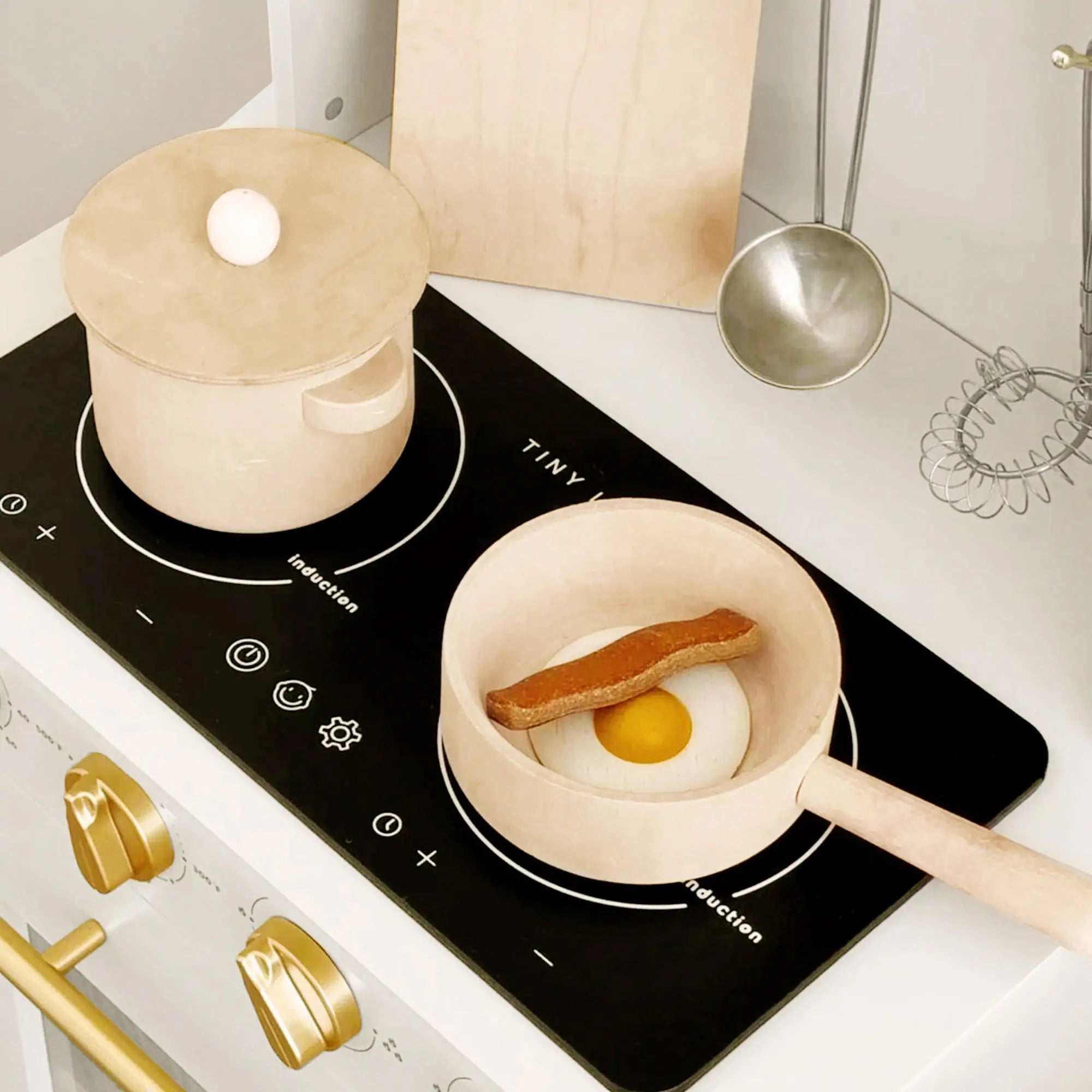 Tiny Land cream wooden play kitchen alternate product view
