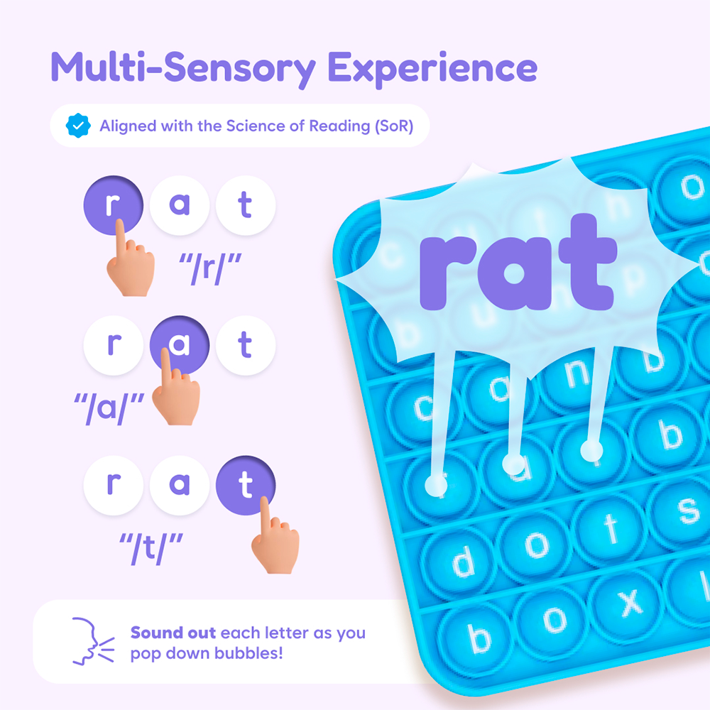 Word Pop activity mat included with the Reading Bundle